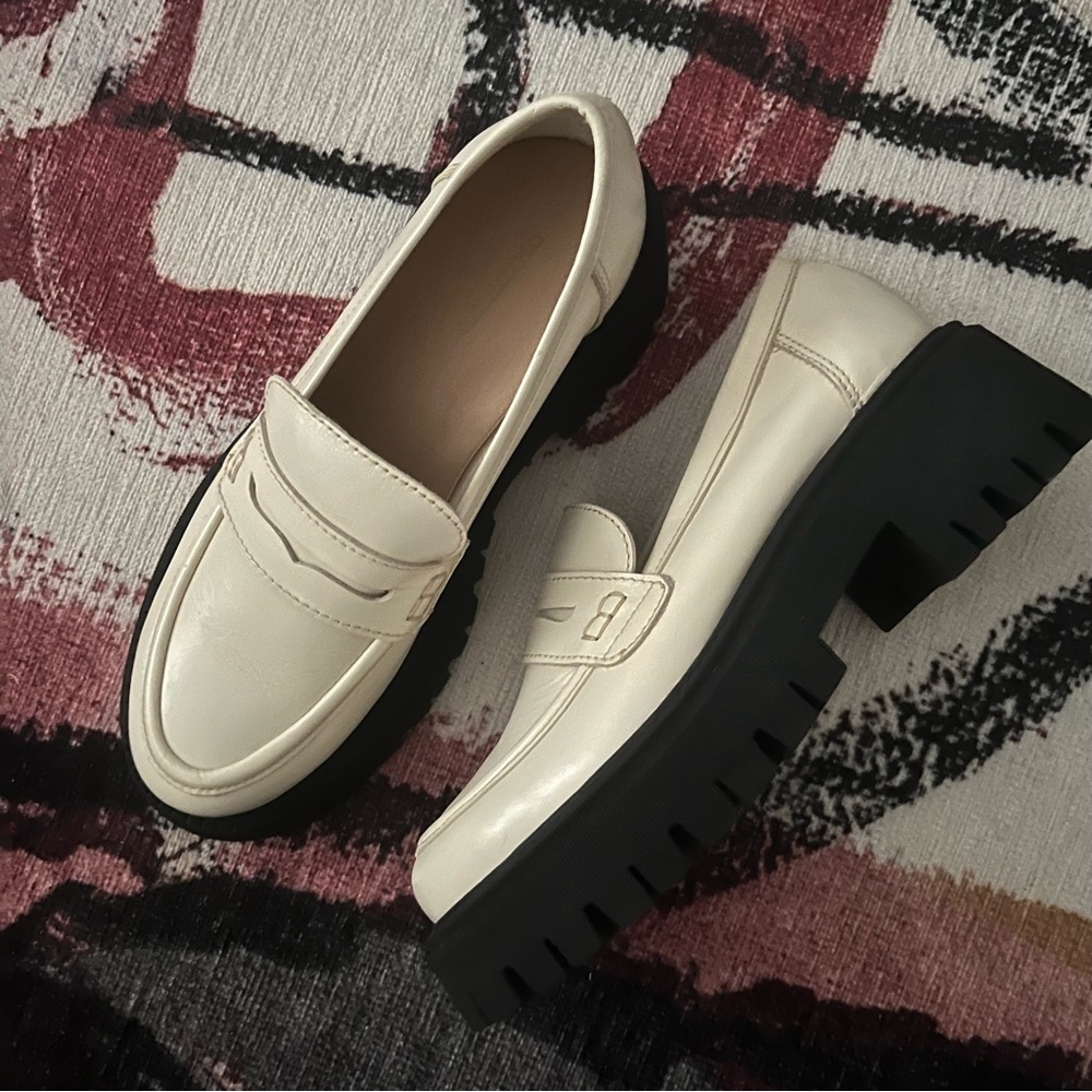 White loafers